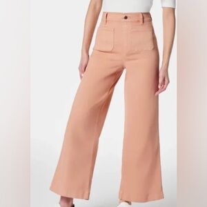Spanx Cropped Wide Leg Jeans with Patch Pockets